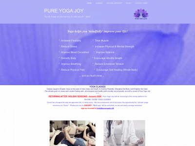 pureyogajoy.dk snapshot
