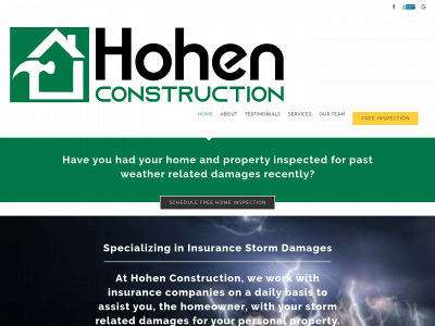 hohenconstruction.com snapshot