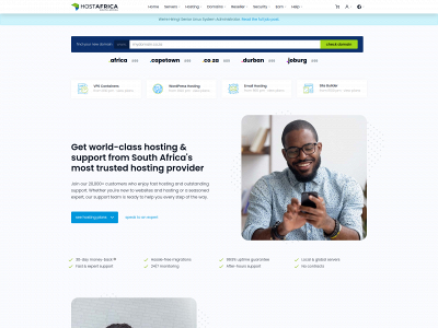 hostafrica.co.za snapshot