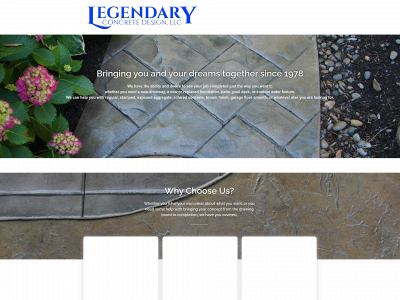 legendaryconcretedesign.com snapshot