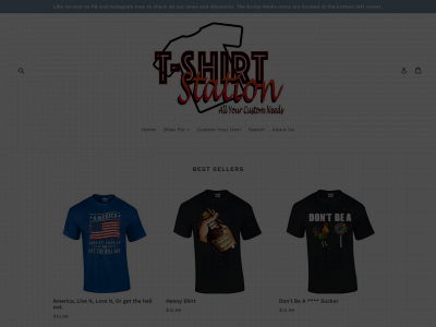 tshirtstationhbg.com snapshot