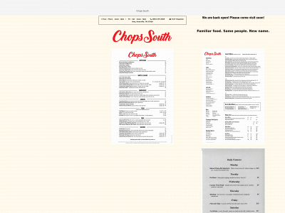 chopssouth.com snapshot