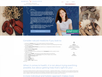 marinadanilova.co.uk snapshot