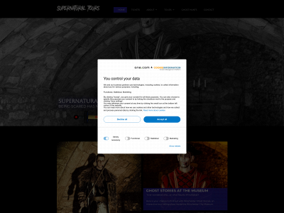 supernaturaltoursandevents.com snapshot
