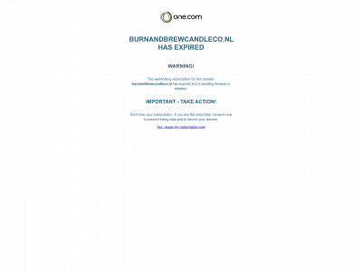 burnandbrewcandleco.nl snapshot
