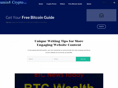 lumin8crypto.com snapshot