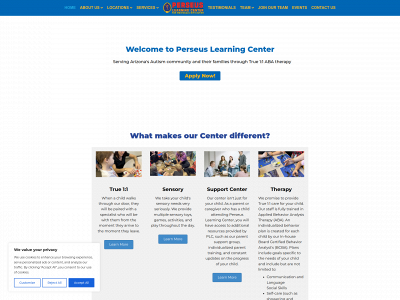 perseuslearningcenter.com snapshot
