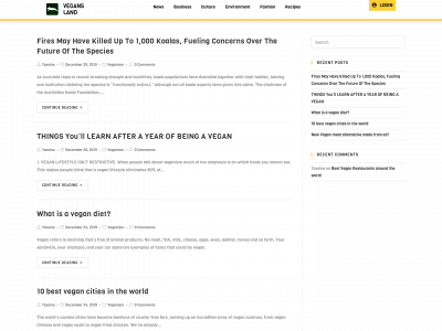 landofvegans.com snapshot