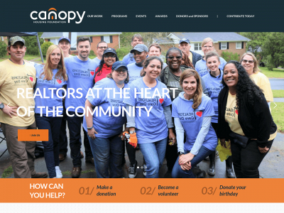 canopyhousingfoundation.org snapshot