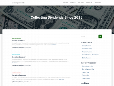 collectingdividends.com snapshot