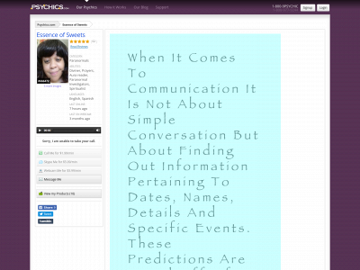 psychicsonyasweets.com snapshot