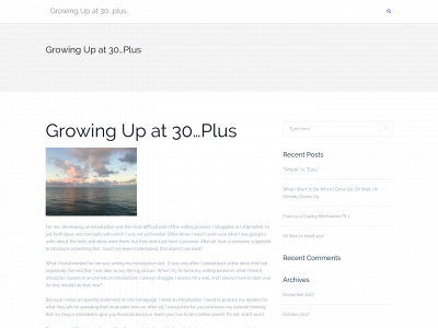 growingupat30plus.com snapshot