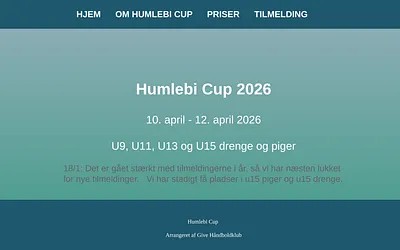 humlebicup.dk snapshot