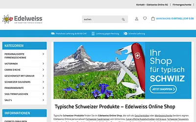 edelweiss.ch snapshot