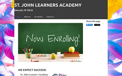 stjohnlearnersacademy.org snapshot