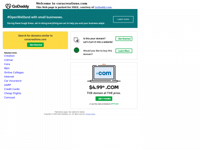 coracreations.com snapshot