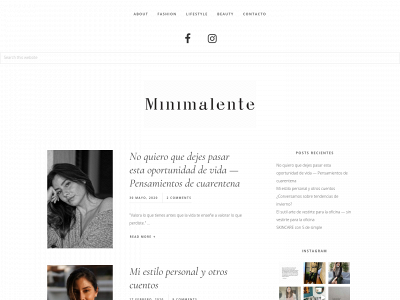 minimalente.com snapshot