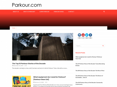 parkour.com snapshot
