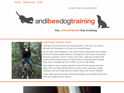 andibeedogtraining.com snapshot