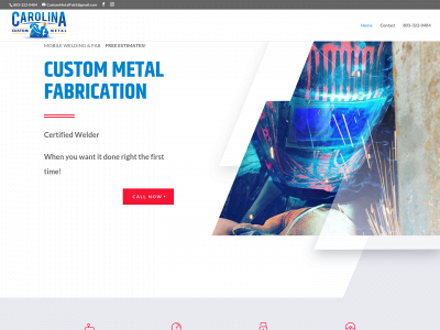 carolinacustommetal.com snapshot
