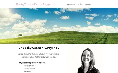beckycannonpsychology.co.uk snapshot