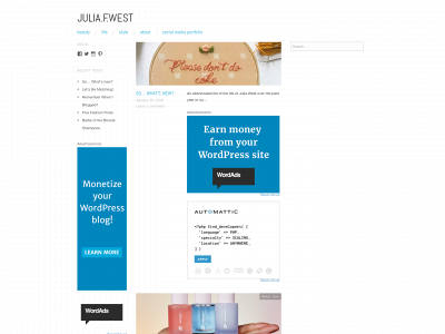 juliafwest.com snapshot
