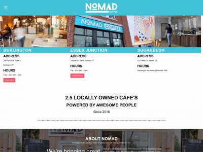 nomadcoffeevt.com snapshot
