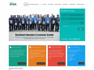 sina.edu.pk snapshot