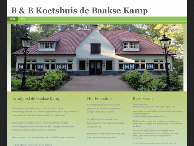 bedandbreakfastkoetshuisdebaaksekamp.com snapshot