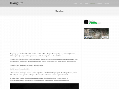 hauglummusic.com snapshot