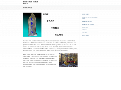 liveedgetableslab.com snapshot
