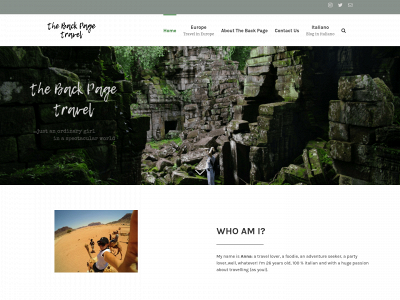 thebackpagetravel.com snapshot