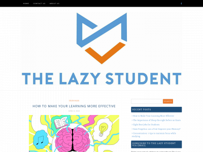 thelazystudent.com snapshot