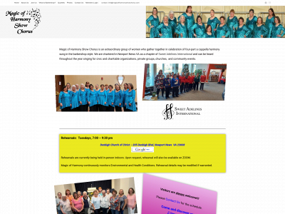 magicofharmonyshowchorus.com snapshot