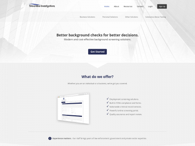 streamlineinvestigations.com snapshot