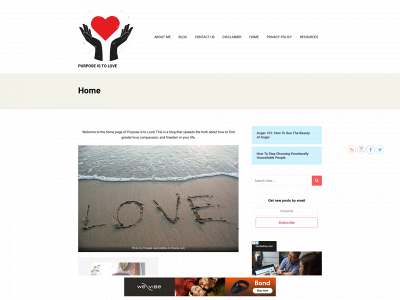 purposeistolove.com snapshot