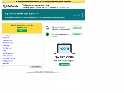 egomaze.com snapshot