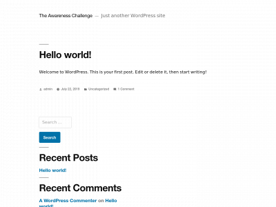 theawarenesschallenge.net snapshot