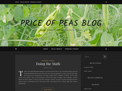 priceofpeas.com snapshot