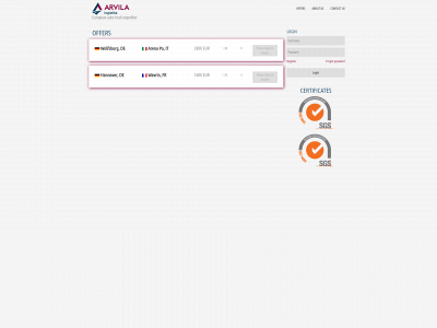 arvila.eu snapshot