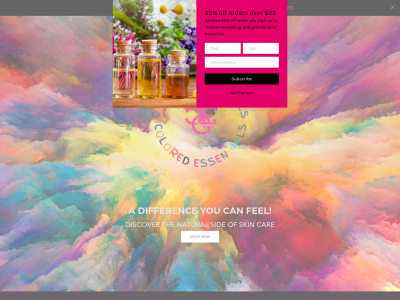 www.coloredessentials.com snapshot