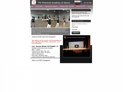 braintreeacademyofdance.com snapshot