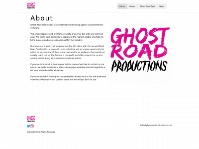 ghostroadproductions.co.uk snapshot