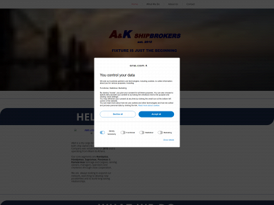 aandkshipbrokers.com snapshot