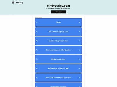cindycurley.com snapshot