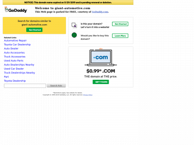 giant-automotive.com snapshot