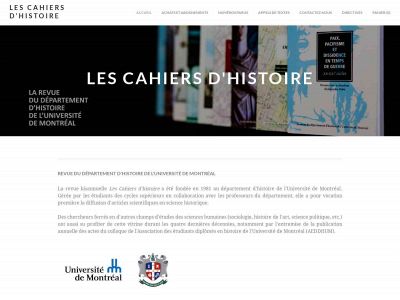 cahiershistoire.org snapshot