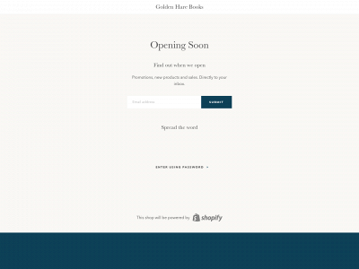 goldenharebooks.com snapshot