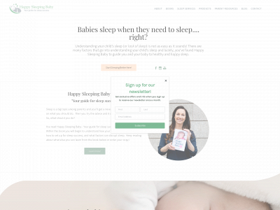 www.happysleepingbaby.com snapshot