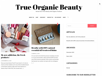 trueorganicbeauty.com snapshot
